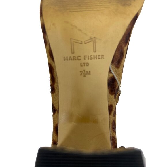 Marc Fisher LTD Ulanily Women’s 7.5 Leopard Print Ankle Booties Pointed Toe - Picture 4 of 11